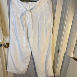Chico's Linen Pants white, wide leg NWT